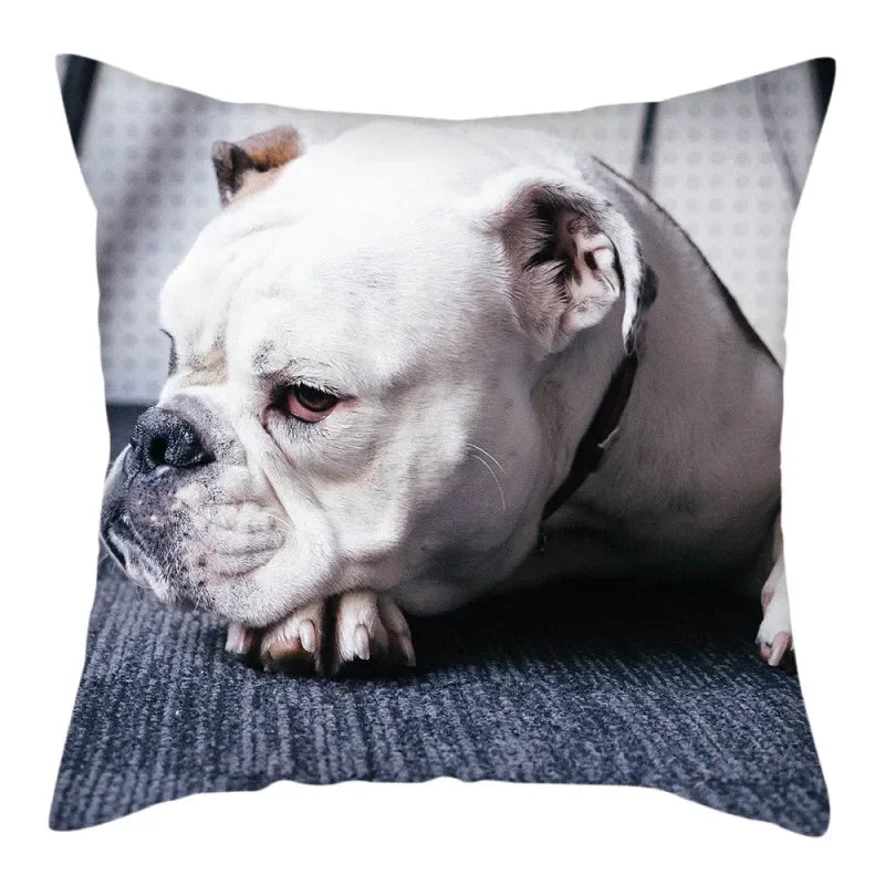 Axyaa Cat Dog Pet Polyester Pillow Cover Cushion Cover Home Sofa Decor 45x45cm