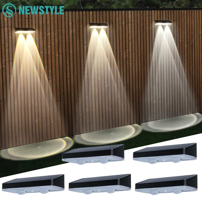 Axyaa Solar Fence Lights: LED Wall Lights, Waterproof, 3 Modes, for Garden, Patio, Pool