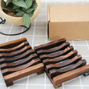 Bamboo Soap Holder by Axyaa: Bathroom Storage Rack & Drain Tray Organizer