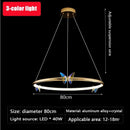 Axyaa Elegant Butterfly LED Chandelier with Adjustable Lighting for Modern Home Décor