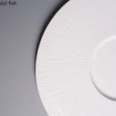 Axyaa Circular Ceramic Dinner Steak Plate Sushi Dessert Snack Pasta Salad Kitchenware