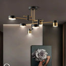 Axyaa Modern Nordic Black Gold LED Ceiling Chandelier