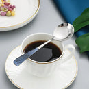 Axya Stainless Steel Colorful Korean Soup & Rice Spoon Set, Large Round Design