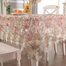 Axyaa Lace Table Cover: Embroidered Luxury Dining Tablecloth for Home Decor & Wedding