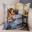 Axyaa Fairy Tale World Pillowcase: Cartoon Pattern Decor for Living Room or Children's Room
