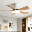 Axyaa Modern Nordic Ceiling Fan Light 5-Leaf LED Children Bedroom Decor