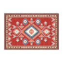 Axyaa Red Geometric Living Room Rug Festive Ethnic Style Christmas Decor Cozy Bedroom Mat