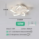 Axyaa Modern Flower Pattern Acrylic LED Chandelier for Home Lighting Decor