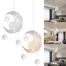 Axyaa Moon Star Pendant Light | LED Chandelier for Kids Bedroom and Christmas Decor