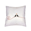 Axyaa Love Birds Red Tree Cushion Cover - Bedroom Decor Pillowcases