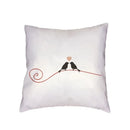 Axyaa Love Birds Red Tree Cushion Cover - Bedroom Decor Pillowcases