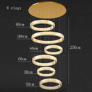 Axyaa Crystal Chandelier: Modern Stair Pendant Lighting for Living Room & Interior