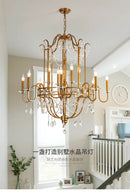 Axyaa High Living Room Dining Crystal Lamp Duplex Villa Light Luxury