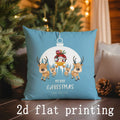 Axyaa Merry Christmas Pillow Covers for Sofa, Bedroom, Car - Rectangular Cushion Cover