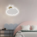 Axyaa Crown Clouds Kids Room LED Wall Lamp Cute Nordic Bedroom Sconce