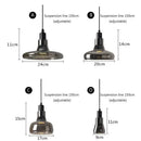 Axyaa Glass Vintage LED Pendant Lamp for Dining, Kitchen, Bedroom - Industrial Style Lighting