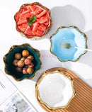 Axyaa Ceramic Vegetable Salad Bowl Fruit Plate Dessert Dried Fruit Basin