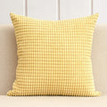 Axyaa Soft Corduroy Corn Grain Throw Pillow Cover for Home Decor - 40/45/50cm