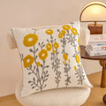 Axyaa Floral Embroidery Pillowcase 45x45: Home Decor Cushion Cover Sofa Headboard