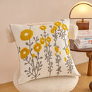 Axyaa Floral Embroidery Pillowcase 45x45: Home Decor Cushion Cover Sofa Headboard