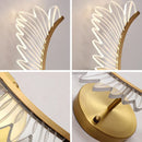 Axyaa Acrylic Feather Wall Lamp for Bedroom, Living Room, Study - Modern, Simple Design