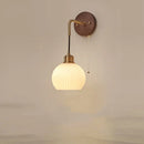 Axyaa Modern Copper Adjustable LED Wall Light with Pull Chain Switch