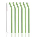Axyaa Glass Straw Set: Reusable, Eco-Friendly, 7pc Bubble Tea, Smoothies, Bar Accessories