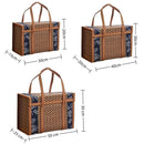 Bamboo Camping Storage Basket by Axyaa - Sturdy Portable Outdoor Picnic Box
