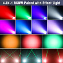 Axyaa 100W RGBW Moving Head Beam Light - Voice Control DMX Stage Lighting