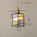 Axyaa Colorful Glass Copper LED Pendant Lights for Kitchen Bedroom Living Room