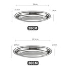 Axyaa Stainless Steel Oval Fish Plate for Dining, Sushi, Snacks, and Desserts