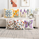 Axyaa Embroidered Floral Pillowcase Set - Soft Cotton Cushion Covers