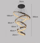 Axyaa Crystal Chandelier Stair Pendant Lamp Living Room Interior Lighting Home Decoration