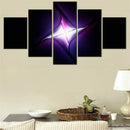 Abstract Neon Glow Fractal Canvas Wall Art Set for Living Room by Axyaa