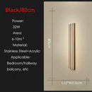 Axyaa Stainless Steel Outdoor Wall Lights: Waterproof Linear LED Lighting for Villas, Porch, Balcony