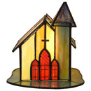 Axyaa Vintage Stained Glass Table Lamp Church Light Antique Original Living Room