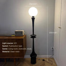Axyaa Roman Column Floor Lamp Black Modern LED Living Room Bedroom Light