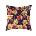 Flamingo Flower Rainforest Cushion Cover with Tropical Plant Animal Pattern by Axyaa