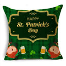 Axyaa Green Clover Pattern Pillowcase for St. Patrick's Day - 40/45/50cm