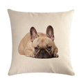 Axyaa Cute Pet Dog Pattern Linen Pillowcase for Home and Office Decor 45*45cm