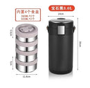 Axyaa Stainless Steel Insulated Lunch Box Barrel, Multi-Layer Partition, Large Capacity