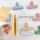 Axyaa Magnetic Paper Clip Holder Retro Color for Office School Fridge Documents