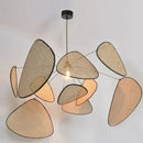 Axyaa Lotus Leaf Bamboo Weaving Chandelier Zen Tea Room Japanese Restaurant Lamp