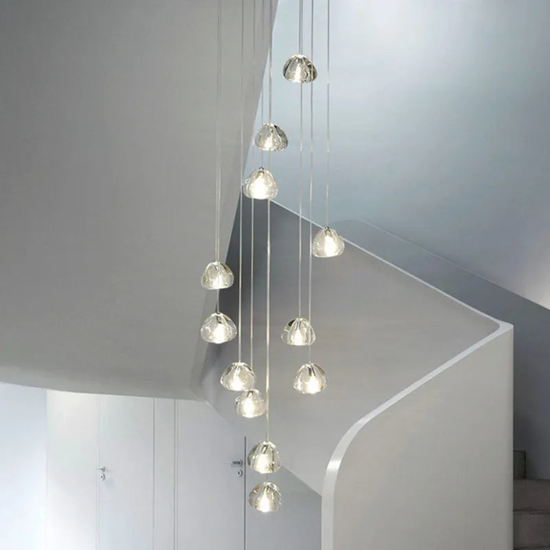 Nordic Crystal Chandelier for Modern Living Spaces by Axya