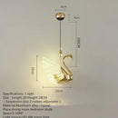 Axyaa Swan Acrylic LED Pendant Chandelier for Home and Restaurant Lighting