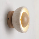 Axyaa Wood LED Wall Sconce with Pull Chain Switch for Staircase and Bathroom Mirror