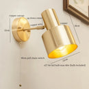 Axyaa Nordic Copper LED Wall Lamp - Pull Chain Switch - Home Decor