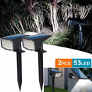 Axyaa Solar Spotlight 53LED Landscape Wall Light IP65 Waterproof Outdoor Lighting