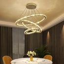Axyaa Crystal Ring LED Chandelier for Modern Home Lighting