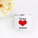 Axyaa His and Hers Lovers Camp Cup Enamel Mug Gift for Couples